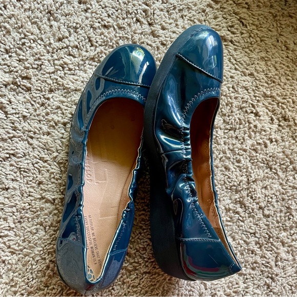 NWOT navy patent ballet flat rain shoes by Fitflop - Picture 2 of 5